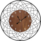 22 Inch Wood Wall Clocks, Silent Non Ticking Battery Operated Rustic Round - Image 7