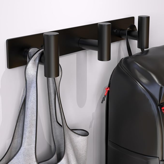 Coat Rack Wall Mounted-3 Hooks, Heavy Duty Stainless Steel Wall Hooks - Image 3