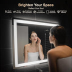 Delma LED Bathroom Mirror with Lights, 30x40 Vanity Mirror - Image 2
