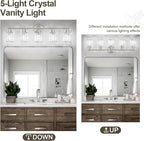 Crystal Bathroom Light Fixtures, Bathroom Lighting Fixtures Over Mirror - Image 5