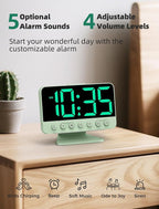 Odokee Digital Alarm Clocks for Bedrooms: Large Bold Number 5 Brightness Dimmer - Image 3