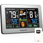 Newentor Weather Station Wireless Indoor Outdoor Thermometer, Color Display by Newentor