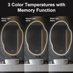 Asymmetrical LED Bathroom Mirror - Image 2