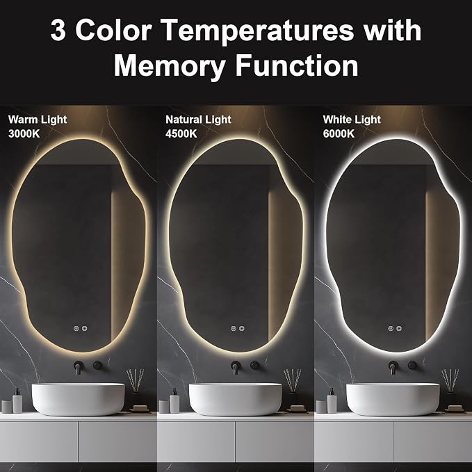 Asymmetrical LED Bathroom Mirror - Image 2
