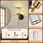 Crystal Battery Operated Wall Sconces, 12 Colors and 3CCT Dimmable Crystal Wall - Image 7