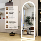 Easly 21"x56" Arched Full Length Mirror - Image 5