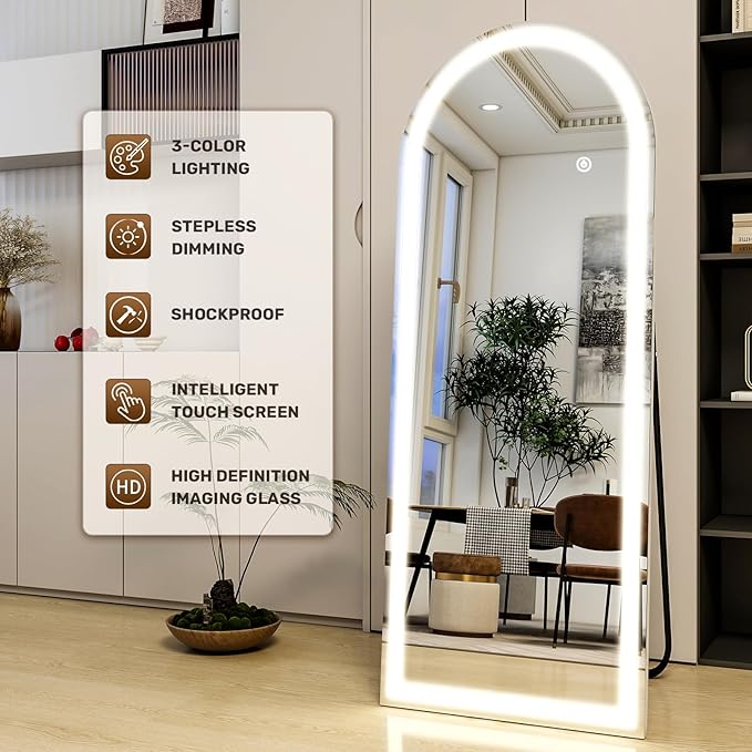 Easly 21"x56" Arched Full Length Mirror - Image 5