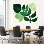 6 Pack Art Acoustic Panels Sound Absorbing Boho Botanical Leaf Orange Green - Image 7