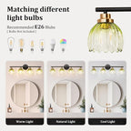 TALOYA Bathroom Vanity Light Fixtures, 4-Light Modern Black and Gold Wall Lights - Image 7