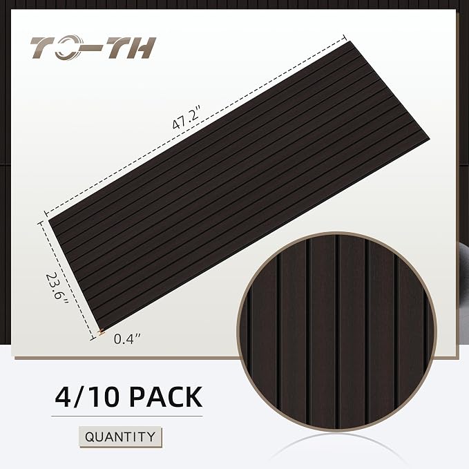 TO-TH Wood-Look Acoustic Wall Panels, 10 Pack 47.2” x 23.6” Acoustic Panels - Image 7