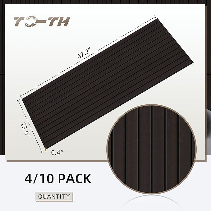 TO-TH Wood-Look Sound Panels, 4 Pack 47.2” x 23.6” Soundproof Wall Panels - Image 7