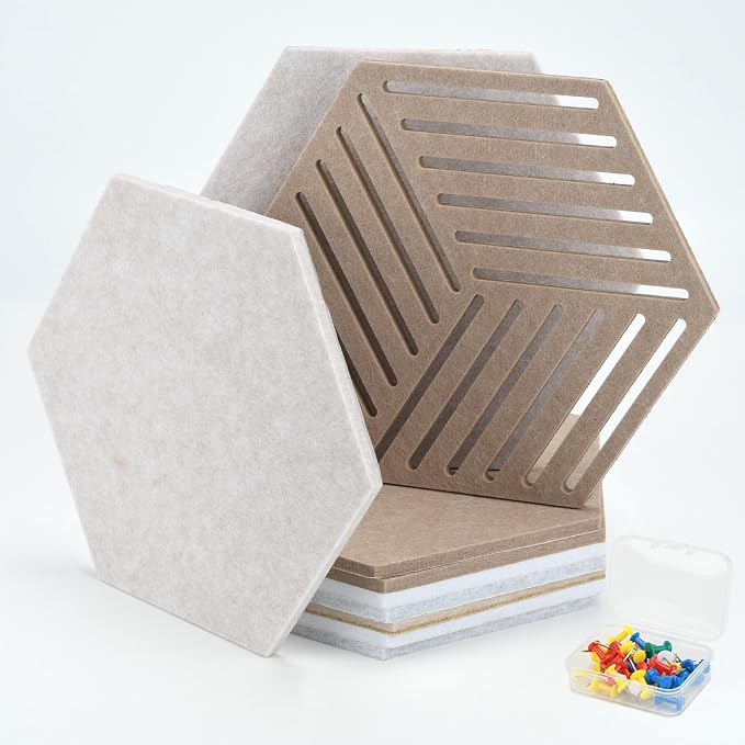Acoustic Felt Bulletin Board Tiles Self-Adhesive Sound Absorbing Wall Panels - Image 7