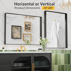 22x30 Inch Bathroom Mirror for Over Sink, Rectangular Black Mirror, Mirrors for - Image 5