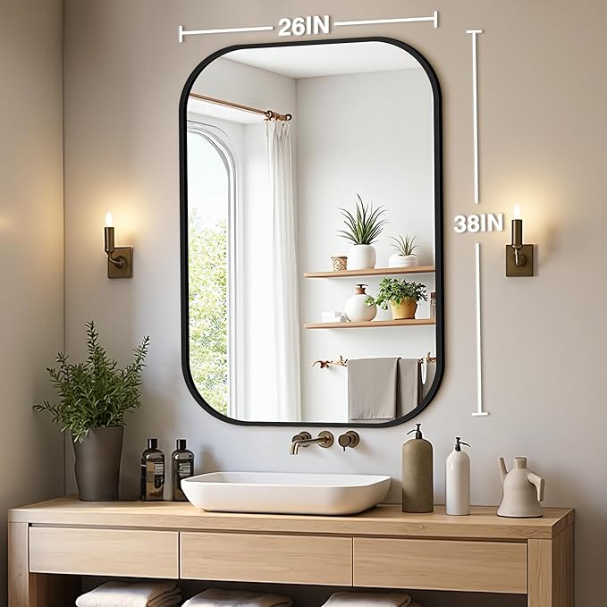 Bathroom Mirror for Wall, HD Reflection Shatterproof Mirror for Living Room - Image 2