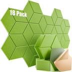 18 Pack Self-Adhesive Acoustic Panels 12" X 10" X 0.4" by Dailycooper