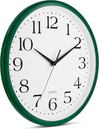 Bernhard Products Hunter Green Wall Clock Silent Non Ticking - Image 2