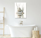 Zen Stone Canvas Wall Art Stacked Stones in Water Poster Print Tranquil Wild - Image 7