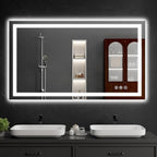 48"x32" LED Bathroom Mirror by WISSMILESHOME