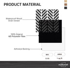 Mollywell Acoustic Panels, PVC Wood-Grain Decor, 12x12 Inch Carved Pattern - Image 7