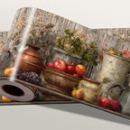 Harvest Jar Wall Border 196x4 Inch Peel and Stick Rustic Fall Pumpkin Sunflower by IOHEFY