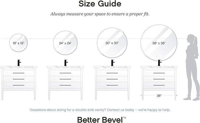 Better Bevel Frameless Round Mirror - Image 7