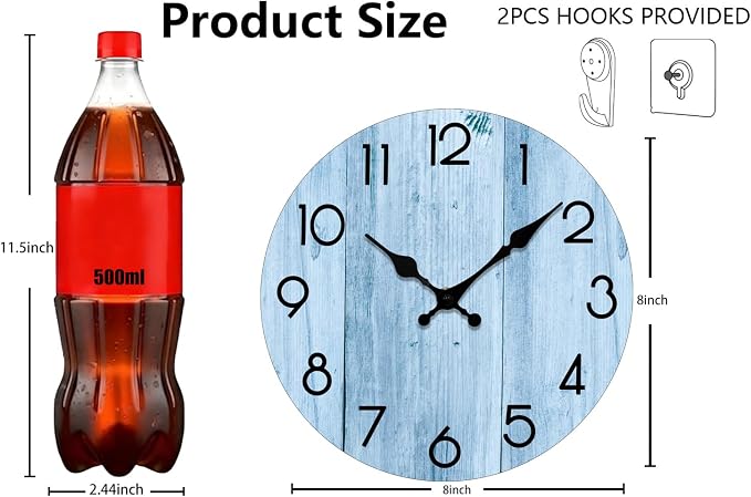 Wall Clock, Modern Wall Clocks Battery Operated, Silent Non Ticking Clock - Image 3