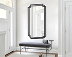 24" x 47" Large Black Mirror for Wall Decor, Elegant Living Room Mirror - Image 6