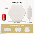 18 Pack High Density Hexagon Acoustic Panels, TONOR 12"x 10"x 0.4" Soundproof - Image 4