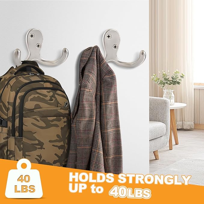 CBWLWJ 10 Pack Coat Hooks Wall Hooks - Image 3