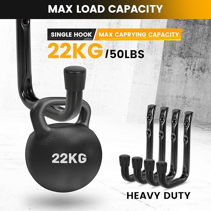 GURADESIGN 8-Pack Heavy Duty Garage Hooks - Image 6