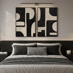 Large Framed Abstract Set of 2 Wall Art - Image 4