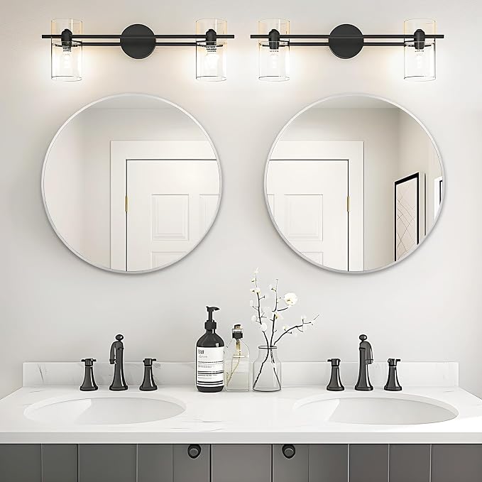 Fabuday Silver Circle Mirror for Wall 26 inch - Image 2