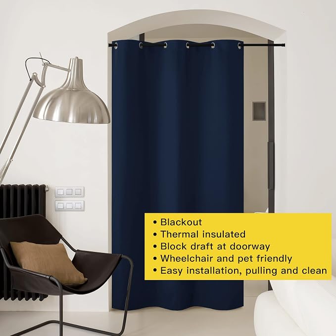NICETOWN Doorway Curtain Room Divider Drape Screen Partitions, Vertical Blind - Image 8