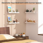 upsimples Floating Shelves for Wall, Wall Shelves for Decor Storage Set of 6 - Image 5