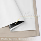Yakamok 100% Blackout Curtain Panels 72 inches Cold and Light Blocking Drapes - Image 4