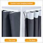 hoeflife Room Divider Curtains Blackout Floor to Ceiling Curtain - Image 5
