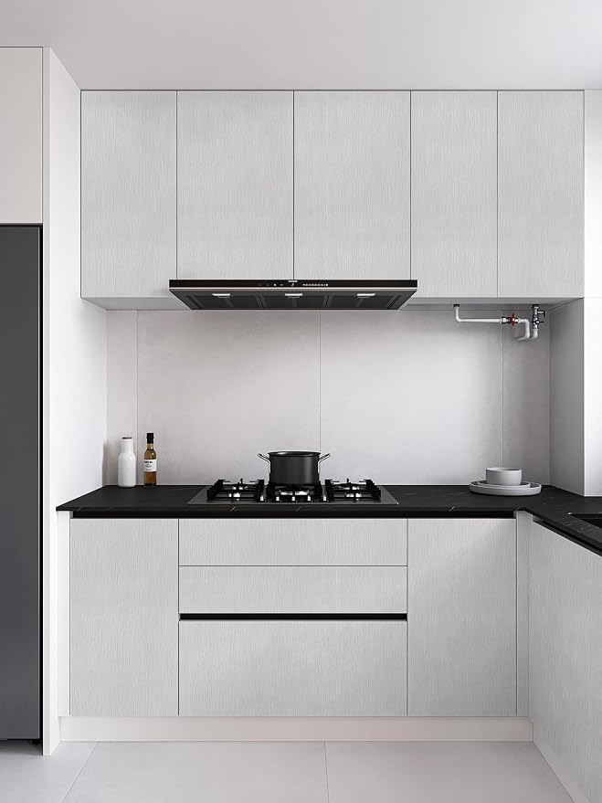 Heroad Peel and Stick Wallpaper Wood Contact Paper Wood Wallpaper Light Grey - Image 6