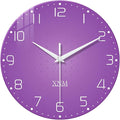 XNM Purple Wall Clock for Girls Bedroom 24 Inch Minimalist Large Wall Clocks by XNMwallclock