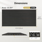 TONOR Wood Wall Panels for Interior Wall Decor, 2 Pack 47.2"x23.6" Wood Slat - Image 3
