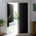 45" W x 84" L 100% Portable Blackout Curtains, Total Darkness No-Drill Black by ZELMINE