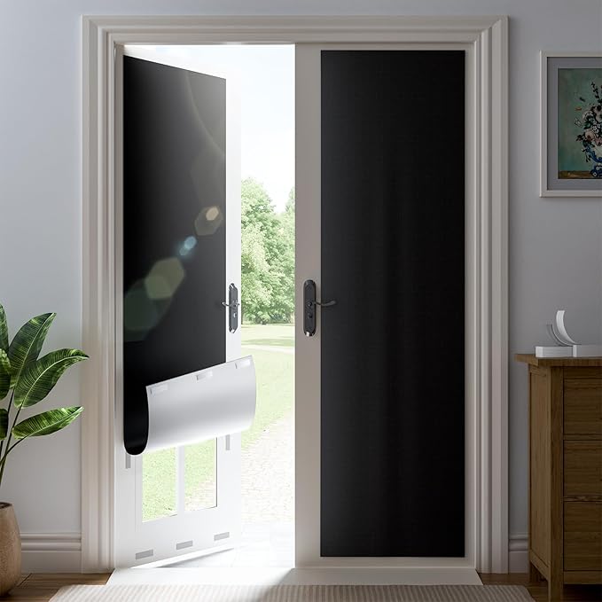 39" W x 84" L 100% Portable Blackout Curtains, Total Darkness No-Drill Black by ZELMINE