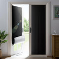 59" W x 84" L 100% Blackout Curtains, Total Darkness No-Drill Black Out Window by ZELMINE