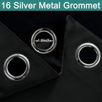 Yakamok 100% Blackout Thermal Insulated Grommet Curtains, Noise Reducing - Image 3
