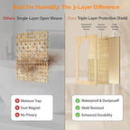 VINGLI Rattan Bathroom Wall Cabinet, Boho Medicine Cabinet - Image 5