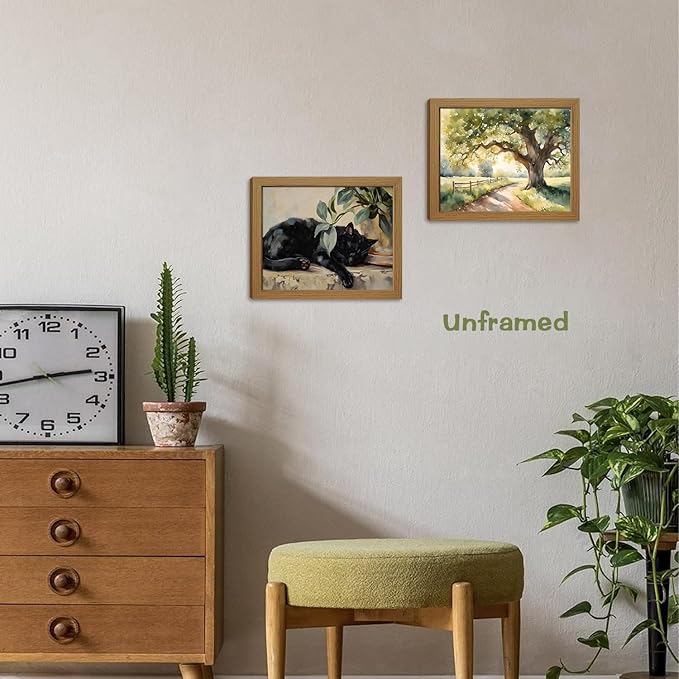 SEHSUVC Vintage Country Classic Oil Wall Art Set of 9, Flowers Tree Farmhouse - Image 4
