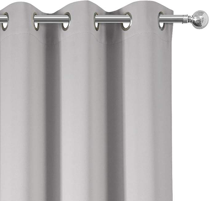LEMOMO Blackout Curtains 42 x 95 inch/Light Grey Curtains Set of 2 - Image 7