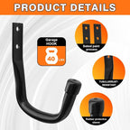 Heavy Duty Wall Garage Hooks, Steel Anti-Slip Utility Hooks Storage - Image 4