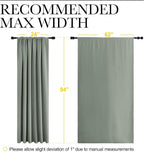 NICETOWN 2 Panels Blackout Curtains, Rod Pocket Thermal Insulated Drapes 84 - Image 6