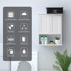 VANIRROR Bathroom Wall Cabinet Wooden Medicine Cabinet Buffering Hinge MDF - Image 4