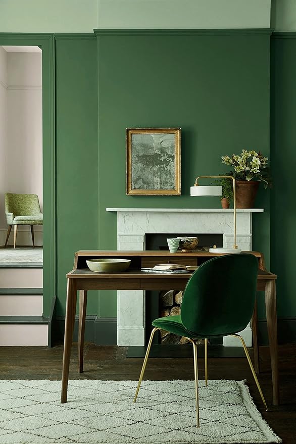Safiyya 393"x17.7" Olive Green Peel and Stick Wallpaper Dark Green Contact - Image 3